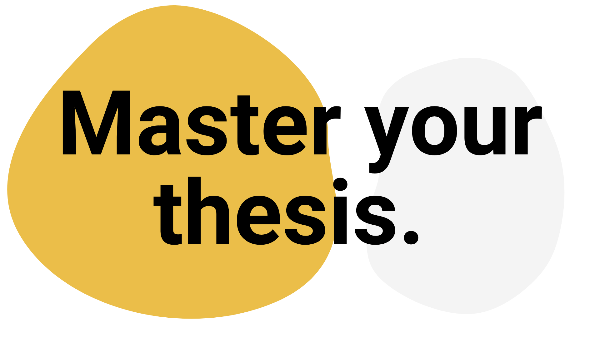 Master your thesis